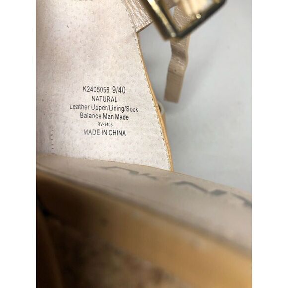 DKNY Natural Brown Leather Peep Toe Strap Dress High Heels Women’s sz 9M US/40EU - Picture 4 of 16